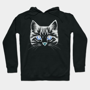 love catually cut cat face Hoodie